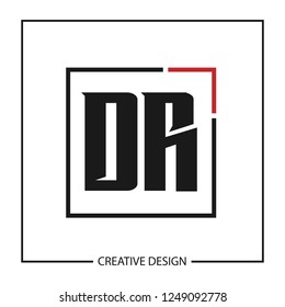 Initial Letter DR Logo Template Design