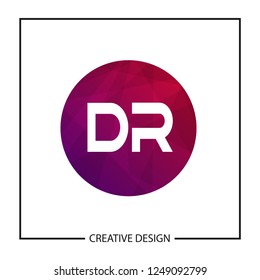 Initial Letter DR Logo Template Design