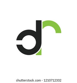 Initial letter DR lowercase logo design template