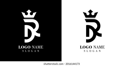 Initial Letter DR Monogram Logo Design Vector