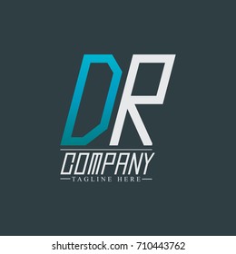 Initial Letter Dr Rounded Design Logo Stock Vector (Royalty Free ...