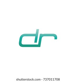 initial letter dr thin logo design