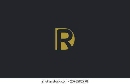 Initial letter DR uppercase modern logo design template elements. Vector