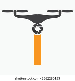 Initial Letter I Drone Logo. Drone Technology Logo Sign Vector Template