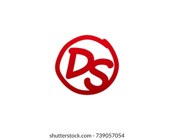 The initial letter DS handwritten logo