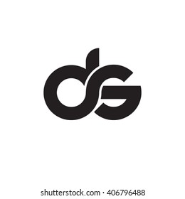 initial letter ds linked circle lowercase monogram logo black