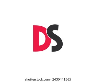 Plantilla de diseño de logotipo de letra inicial DS