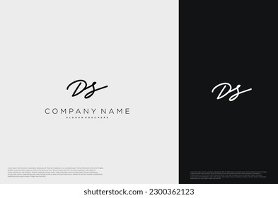 Initial Letter DS Logo monogram typography for business name. Vector logo inspiration