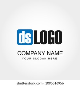 Initial Letter DS Logo Vector Design