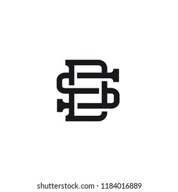 Initial letter DS, SD monogram logo design