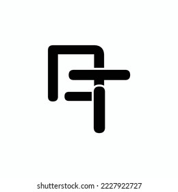 Initial letter DT logo design
