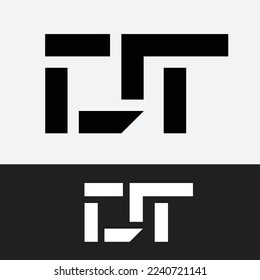 Initial letter DT logo design