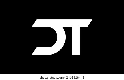 Initial Letter DT Logo Design. DT Logo Design. Creative And Modern DT logo.