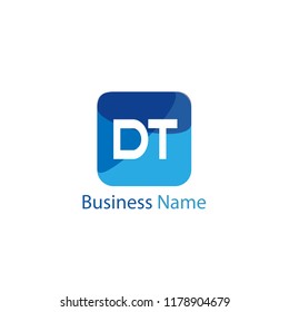 Initial Letter DT Logo Template Design