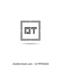 Initial Letter DT Logo Template Design