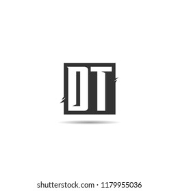 Initial Letter DT Logo Template Design