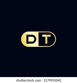 Initial Letter DT Logo Template Design