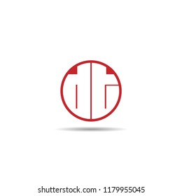 Initial Letter DT Logo Template Design