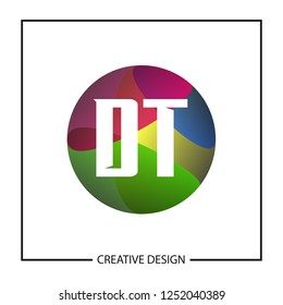 Initial Letter DT Logo Template Design