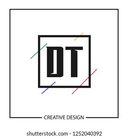 Initial Letter DT Logo Template Design