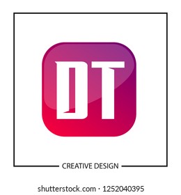 Initial Letter DT Logo Template Design