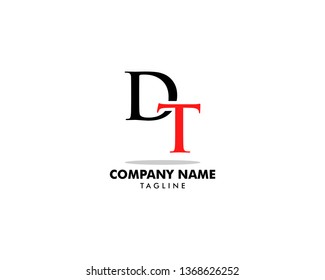 Initial Letter DT Logo Template Design