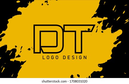 Initial Letter DT Logo Template Design
