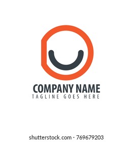 Initial Letter DU Design Logo