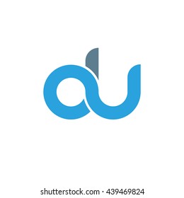 initial letter du linked round lowercase logo blue