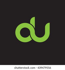 initial letter du linked round lowercase logo green
