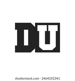 Initial Letter DU Logo Design Template. DU Logo