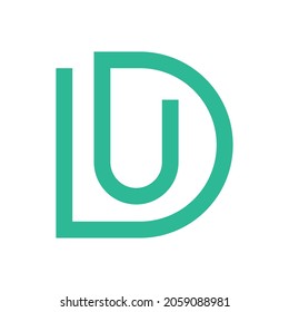 Initial letter DU logo. modern and clean style