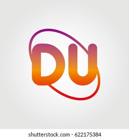 initial letter du logo on white background