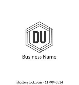 Initial Letter DU Logo Template Design