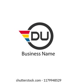 Initial Letter DU Logo Template Design