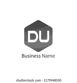 Initial Letter DU Logo Template Design