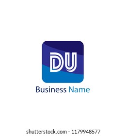 Initial Letter DU Logo Template Design