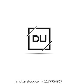 Initial Letter DU Logo Template Design