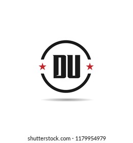 Initial Letter DU Logo Template Design