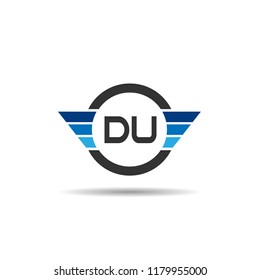 Initial Letter DU Logo Template Design