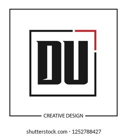 Initial Letter DU Logo Template Design