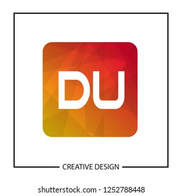 Initial Letter DU Logo Template Design