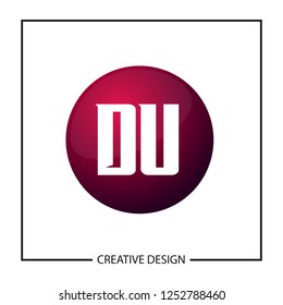 Initial Letter DU Logo Template Design