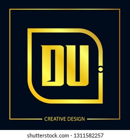 Initial Letter DU Logo Template Vector Design