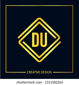 Initial Letter DU Logo Template Vector Design