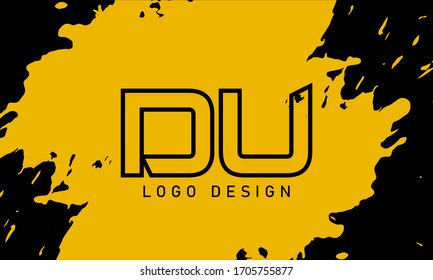 Initial Letter DU Logo Template Design
