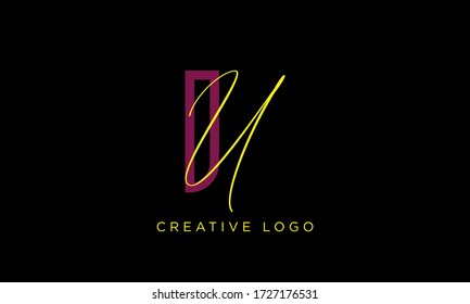 Initial Letter DU Logo Template Design
