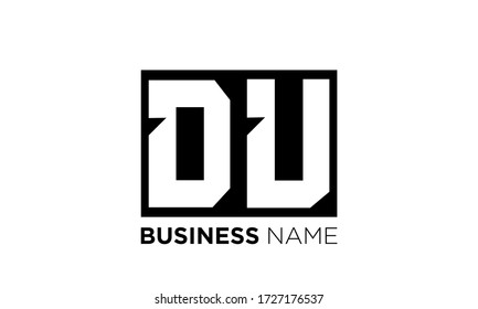 Initial Letter DU Logo Template Design

