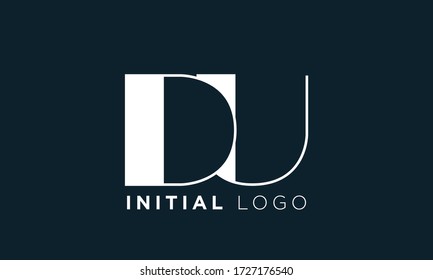 Initial Letter DU Logo Template Design
