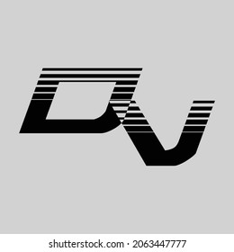 diseño de logotipo DV de letra inicial